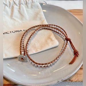 Victoria Emerson Leather and Bead Wrap Bracelet